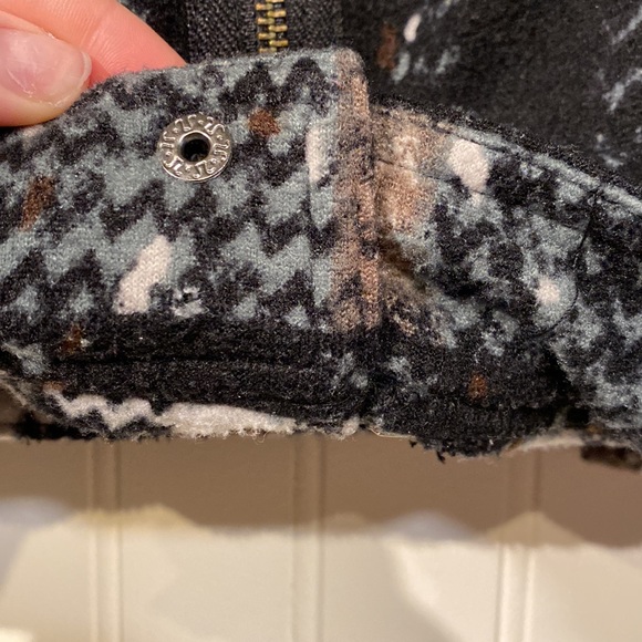 FREE PEOPLE | Boho Plaid Zip Up Jacket Size 6 - Picture 7 of 8